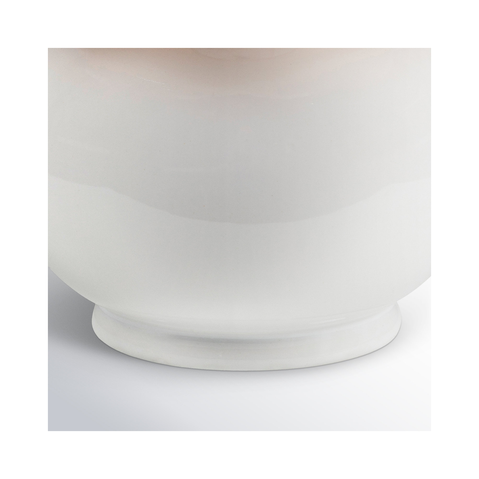 Momsen Scallop Shade Lamp, White, 13"" H x 8"" W x 8"" D, Natural