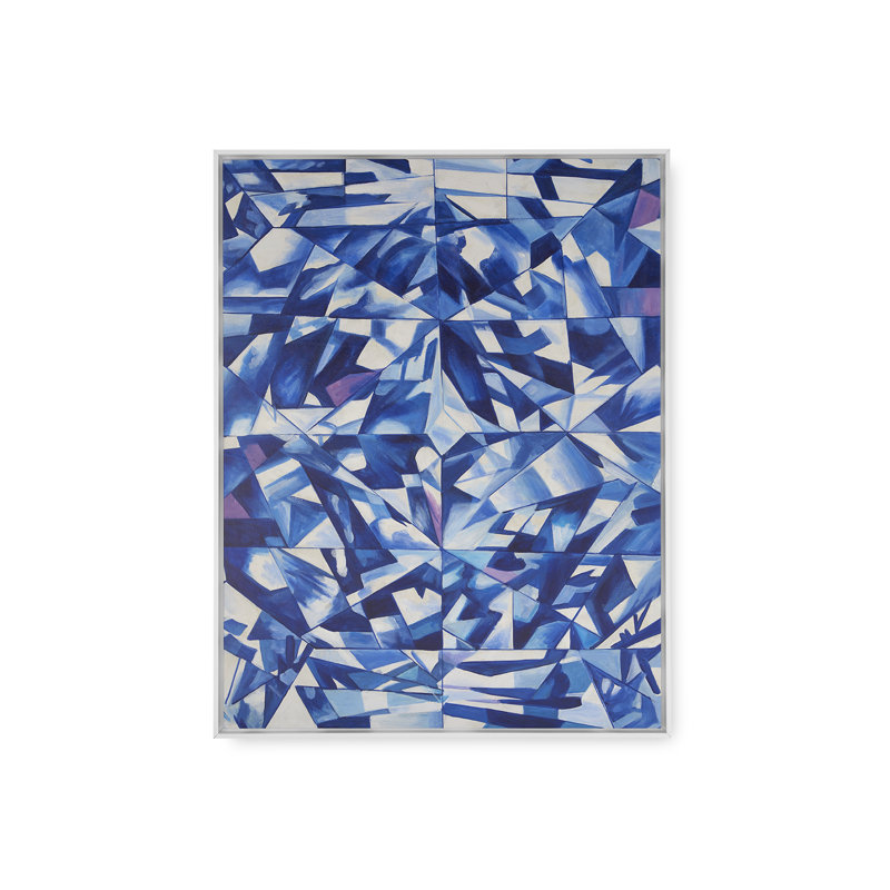 Asha Framed Canvas, Blue