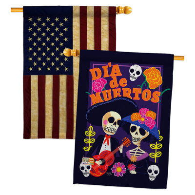 Drapeau de maison Dia De Muertos