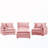L-Shape Chenille Sectional Couches with Movable Ottoman-965963758