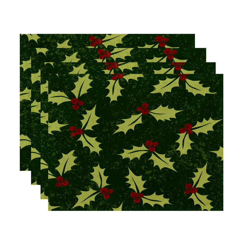 Napperon de 18 po Briese allover Holly, Vert foncé