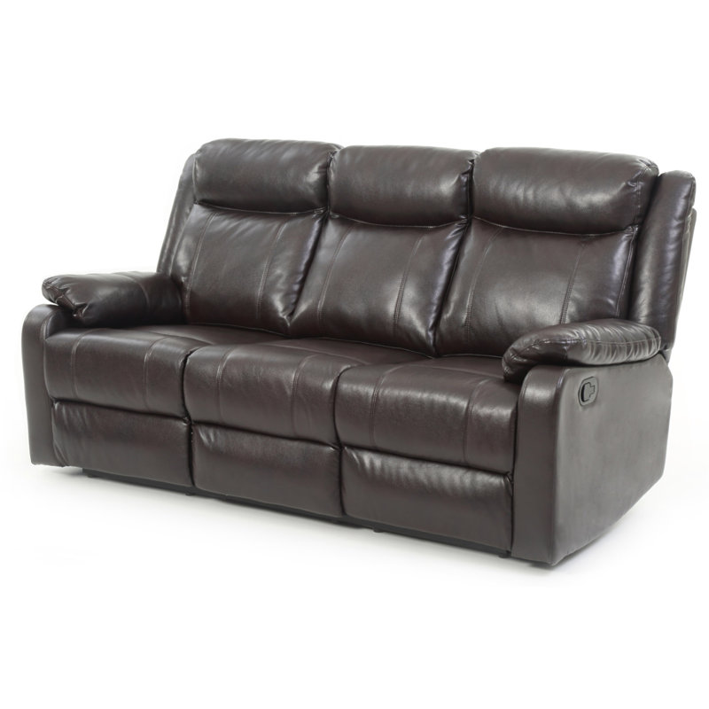 Glory Furniture Ward G760A-RS Double Reclining Sofa, Dark Brown