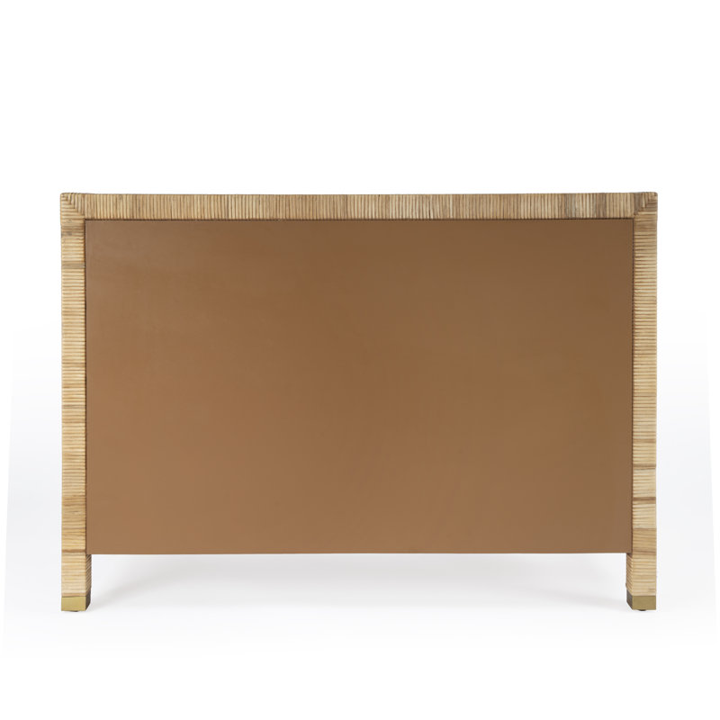 Corfu 6 Drawer Natural Rattan Double Dresser