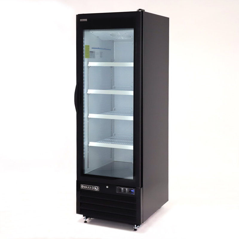 Réfrigérateur à porte simple en verre Maxx