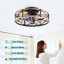 Ensemble de ventilateurs de plafond encastrés en or noir 20 "avec lumières et télécommande