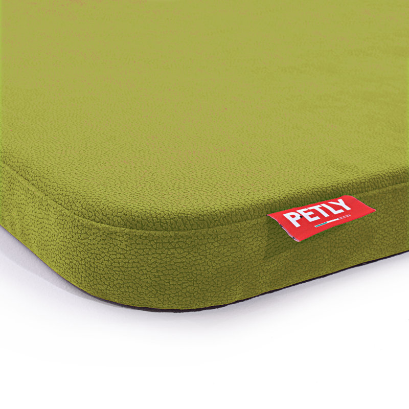 Orthopedic Microfibre Pet Bed, Green, Large (120cm W x 80cm D)