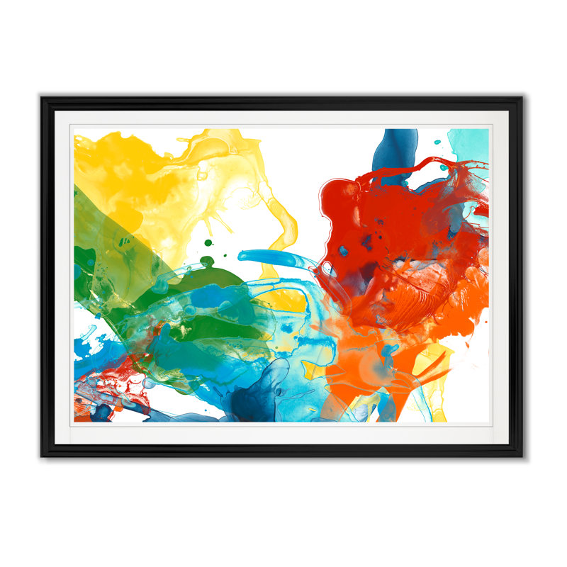 « primary abstract ii », impression sur toile, H 18,5 po x l 24,5 po x P 1,5 po, Noir