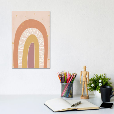 Choose Love, Kindness And Rainbows by Rachel Nieman - Wrapped Canvas Gallery-Wrapped Canvas Giclée