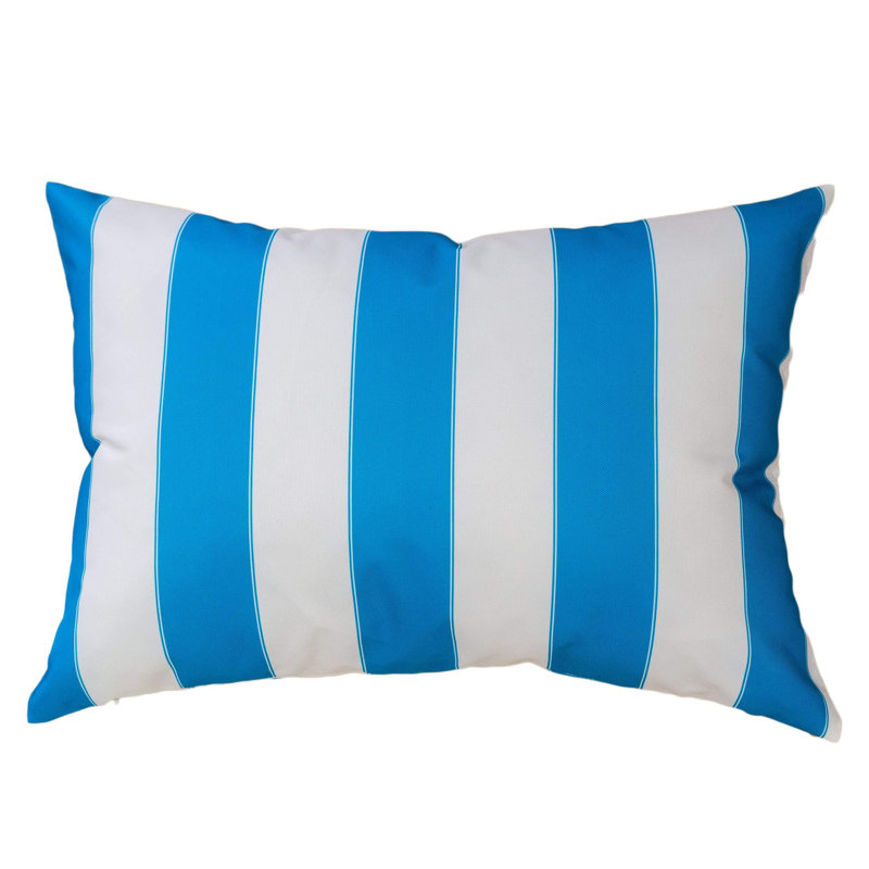 Horizon Stripe Pillow, Aqua, Rectangular 14"H x 20"W