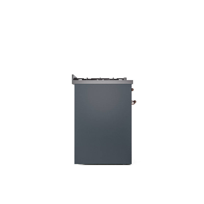 ILVE Nostalgie II 30 in Dual Fuel Range, Liquid Propane, Blue Gray/Copper