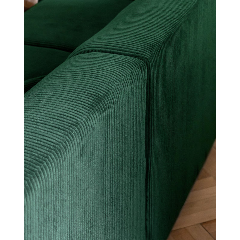 Cuddly Mia Corner Sofa Bed, Bottle Green