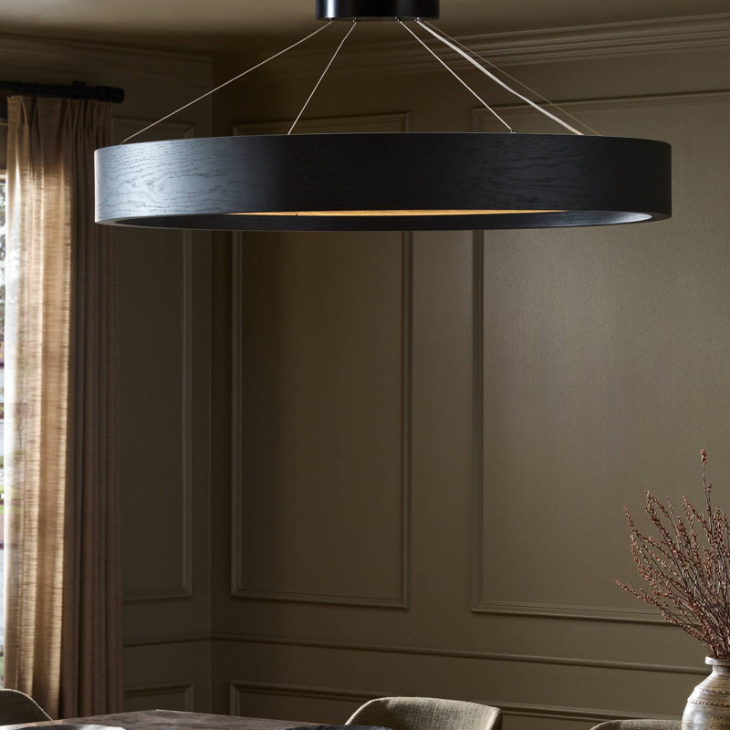 Baum 1 - Light Chandelier, Black Oak, 25" H x 48.5" W x 48.5" D