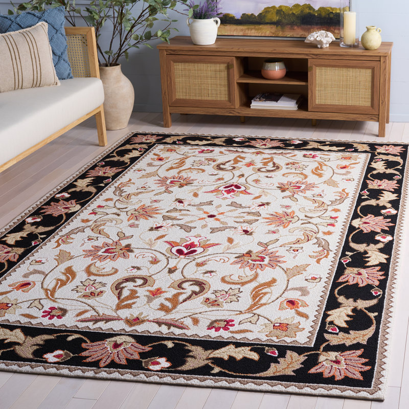 Kapur Hand Hooked Performance Oriental Rug, Rectangle 6' x 9'