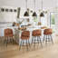 Tabouret de comptoir pivotant H 26 po avec structure en métal-937624276-938171309