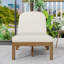 Chaise longue d'extérieur moderne en bois d'acacia avec dossier réglable à 5 positions et coussin résistant aux intempéries-129038259-129227248