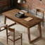 Table de salle à manger rectangulaire en bois massif avec tiroir de rangement | Idée de cadeau