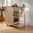 Douglas Natural Finish Multiple Storage Utility Cart with Wheels, 35.40'' H X 36.40'' W X 18.35'' D