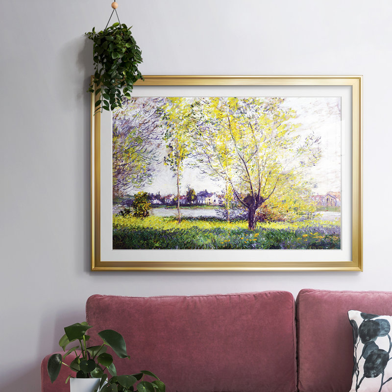 " The Willows, 1880 ", Gold, 15" H x 21" W x 1.5" D