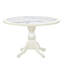 L'ensemble de table de salle à manger moderne 3 pièces comprend une table de salle à manger avec plateau en marbre veiné et 2 chaises en similicuir blanc lin, blanc lin-548905698-548905702-548905723