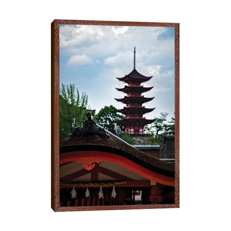 Summer In Japan XV by Daisuke Uematsu - Print on Canvas, Classic Brown Wood Framed, 66.04cm H x 45.72cm W x 3.81cm D