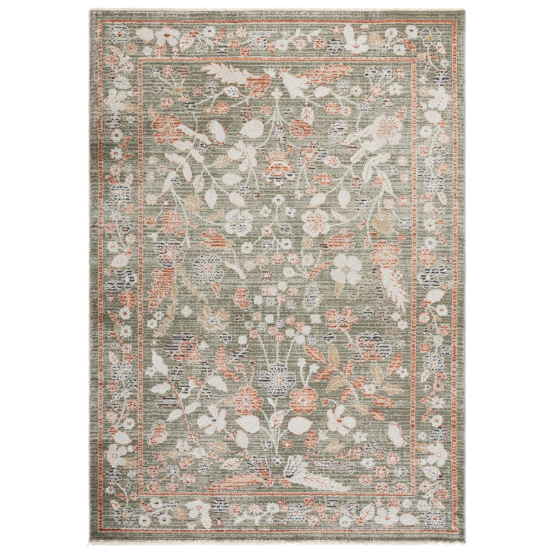 Grove 632 Performance Floral Rug, Rectangle 4' x 6'