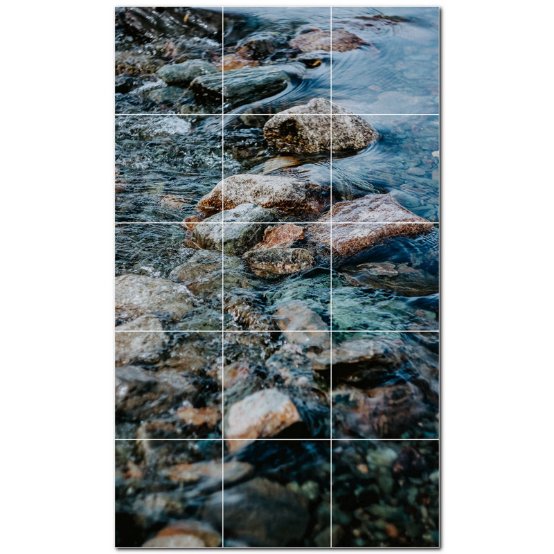 Murale décorative en céramique 4,25 po x 4,25 po