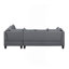 Canapé, chaise et repose-pieds 104,5 po, gris