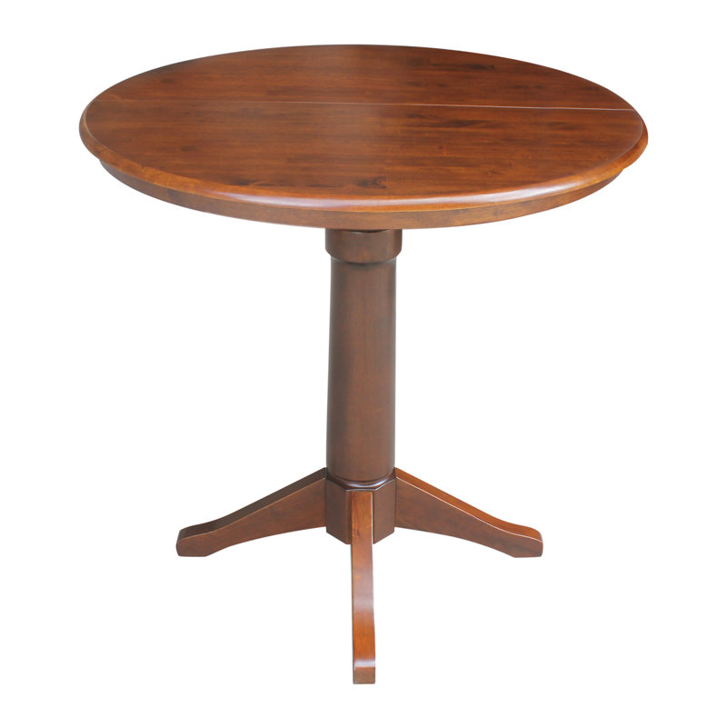 Henington Extendable Solid Wood Dining Table, Espresso