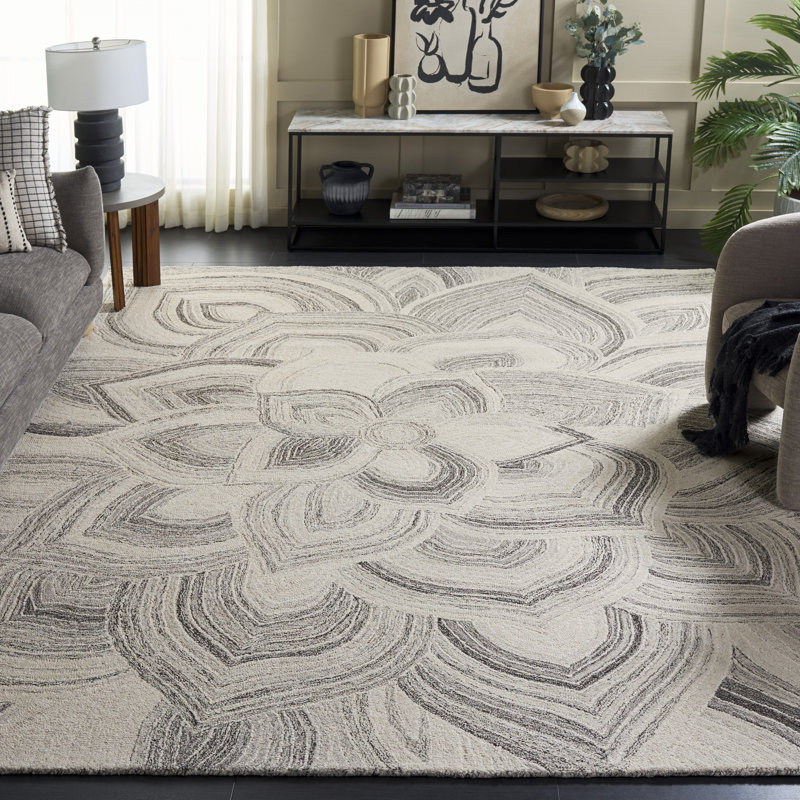 Jardin Hand Tufted Wool;Cotton Geometric Indoor Rug, 8'-0" X 10'-0" Rectangle