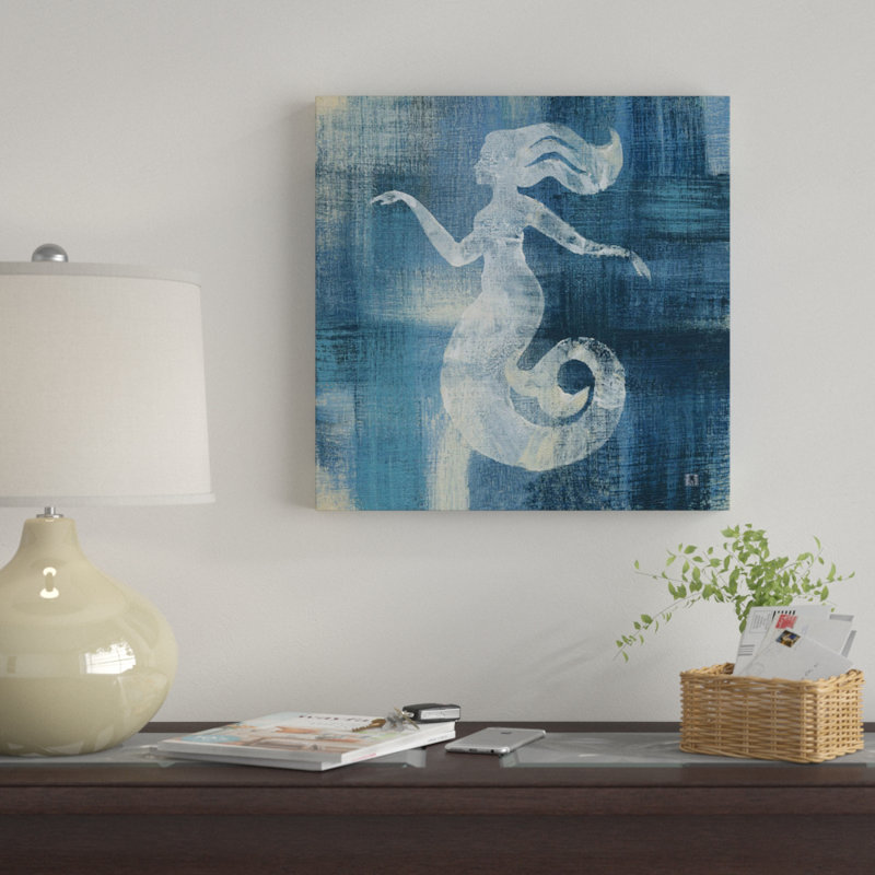 Batik Seas IV par Studio Mousseau - estampe numérique sur toile tendue avec châssis, H 12 po x l 12 po x P 1,5 po