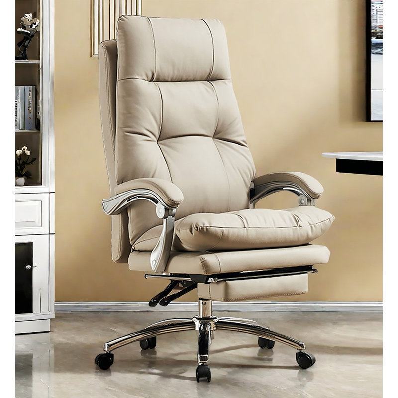 Fauteuil de bureau de luxe en cuir de vache