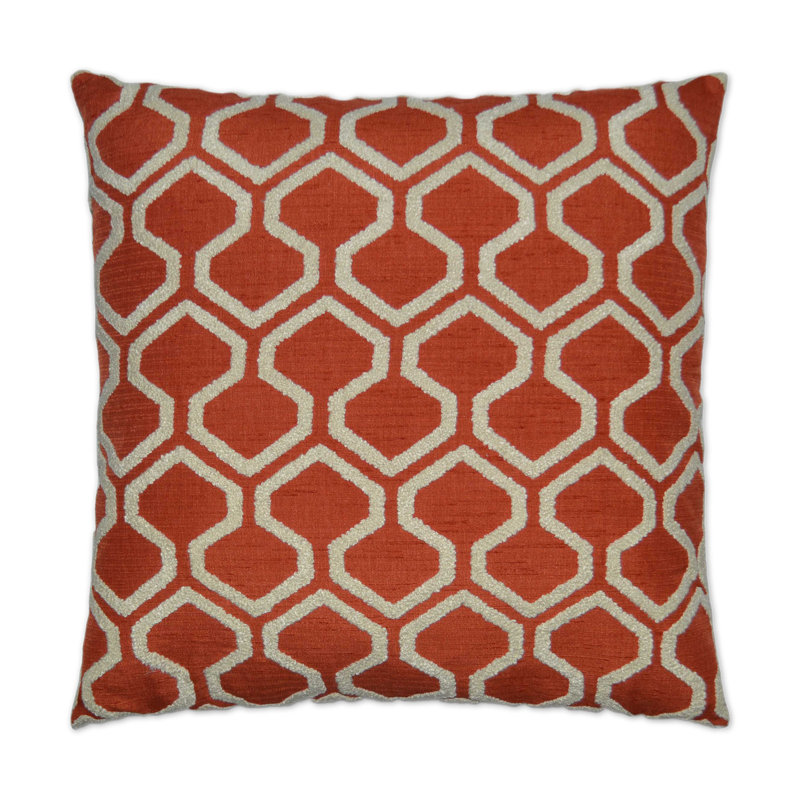 Raw Edges Pillow Cover & Insert, Paprika, Square 20"