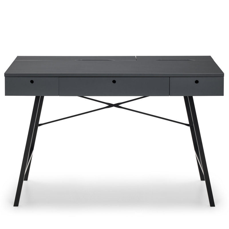 Leonhard Metal Base Computer Desk, Grey
