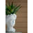 Greek Style Cement Head Planter - Indoor Outdoor Home Garden Decor, D7" X 11"