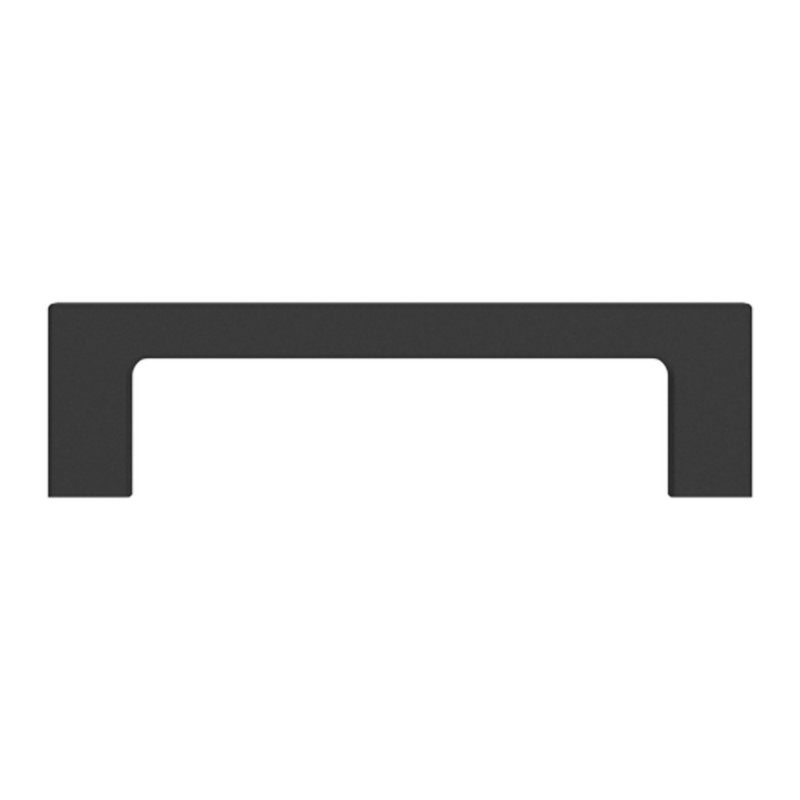 Satin Black Solid Brass Contemporary Cabinet Pull, 4"