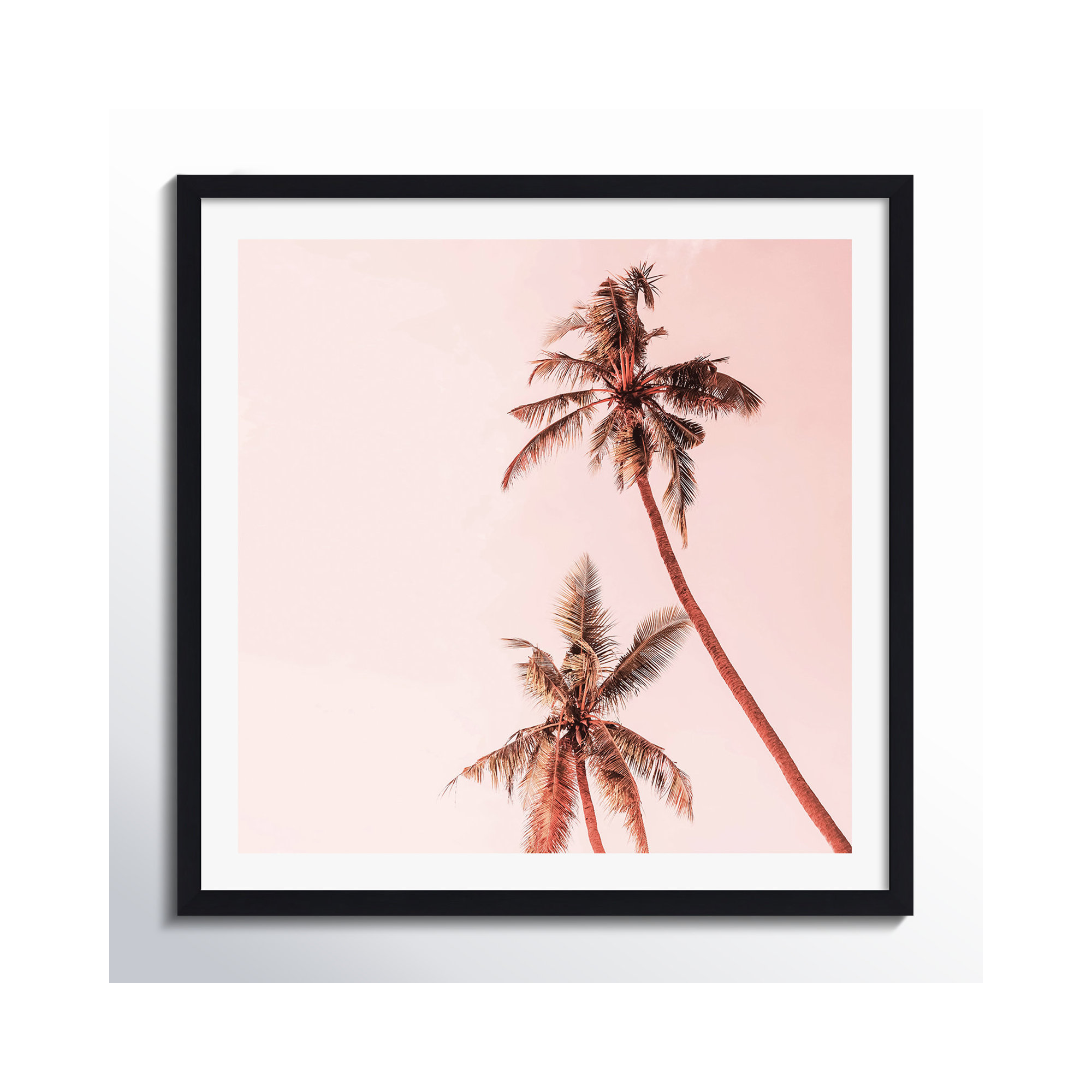 Sunset Palm Trees by Gale Switzer, Black Single Picture Framed, Yes, 36" H x 36" W x 0.75" D