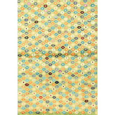 Tapis crème/bleu/brun contemporain