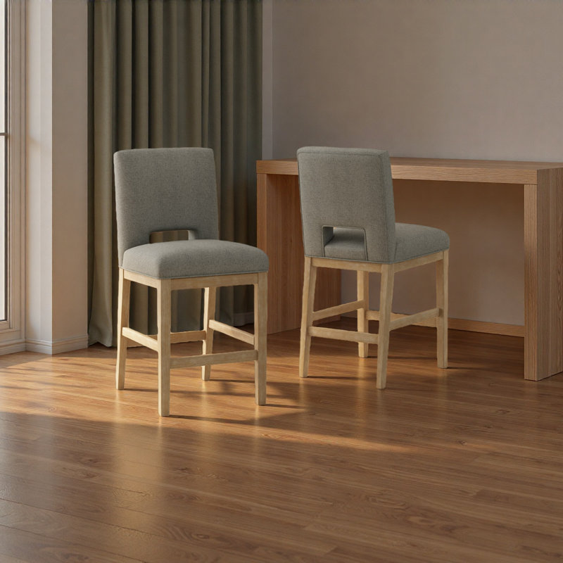 Tabourets de comptoir, ensemble de 2, Gris