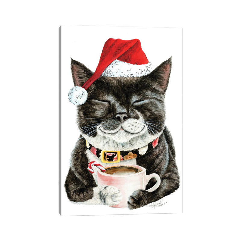 Purrfect Morning Christmas 1 Piece Wrapped Canvas Painting, 66.04cm H x 45.72cm W x 1.905cm D