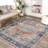 Demarcus Medallion Runner Rug for Living Room Bedroom Dining Room Entryway Hallway Kitchen, Rust/Blue-939977090