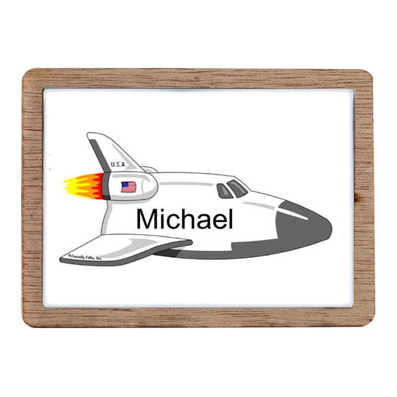 Magnet en bois personnalisé pour la Navette Spatiale - Un cadeau génial!, Oui