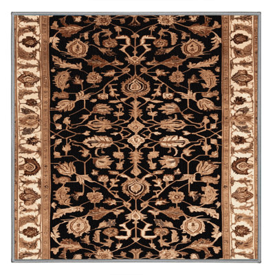 Machine Washable Persian Brown Area Rug