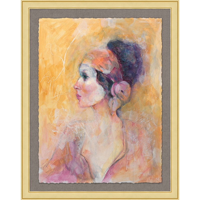 Pink Bandana' Framed Print on Glass