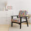 Fauteuil d'appoint en velours multicolore