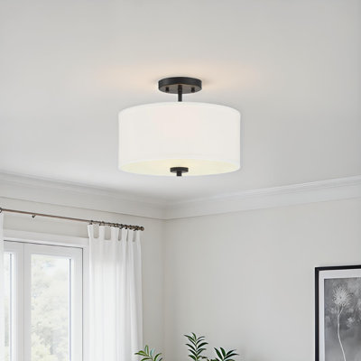 Plafonnier semi-encastré de 13 po 2 lumières Ralston