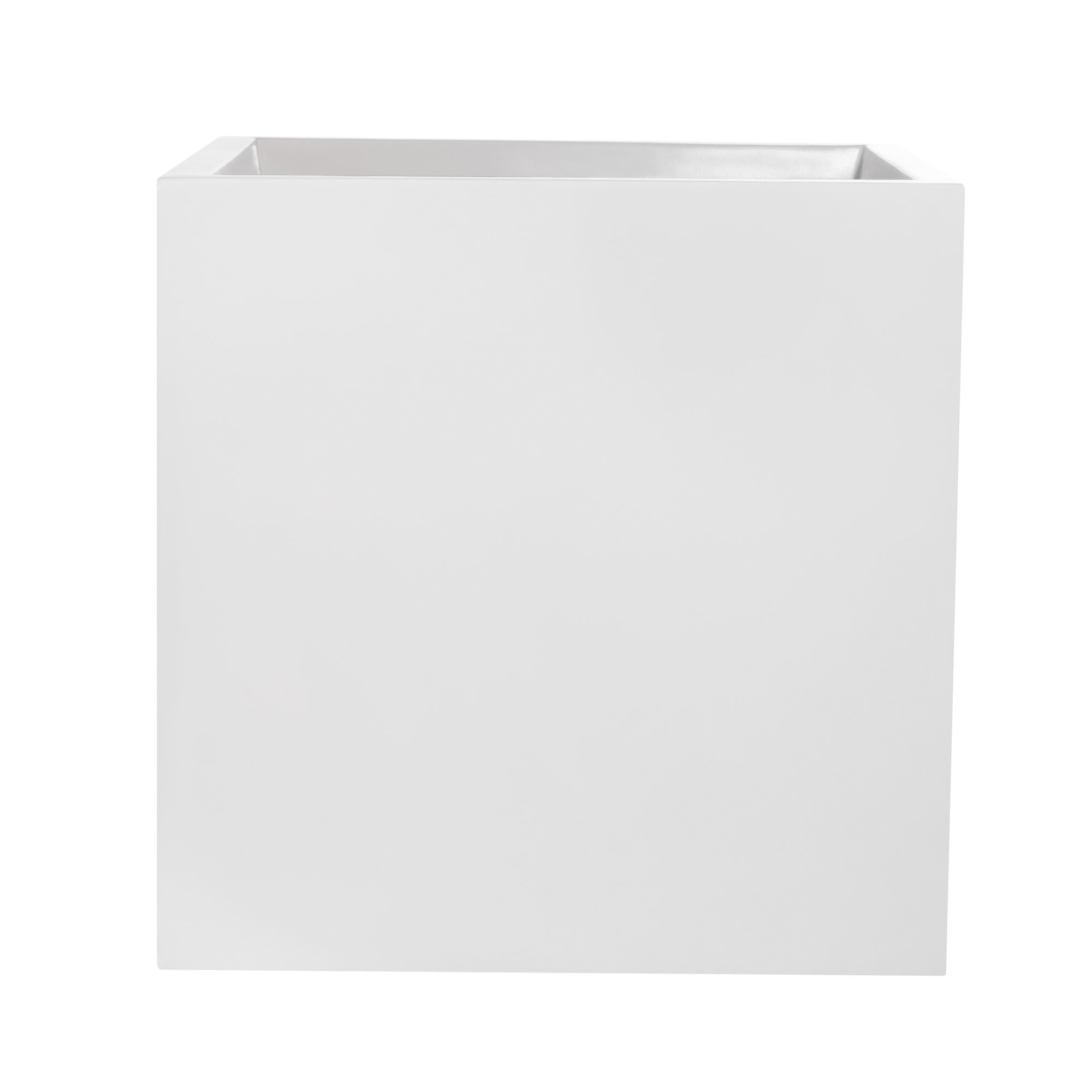 Dixon Square Cube Pot Planter Box, 15" H x 15" W x 15" D, White