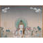 Kharchari Avalokiteshvara Thangka sans broc | Art mural bouddhiste tibétain peint à la main | Décoration en or 24 carats avec bienveillance et sérénité (29,9 po x 20,9 po)