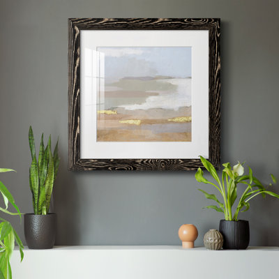 «Abstract Coastland II», toile encadrée de qualité supérieure - prête à être accrochée