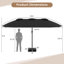 Parasol pour terrasse double 15 pi-865996656