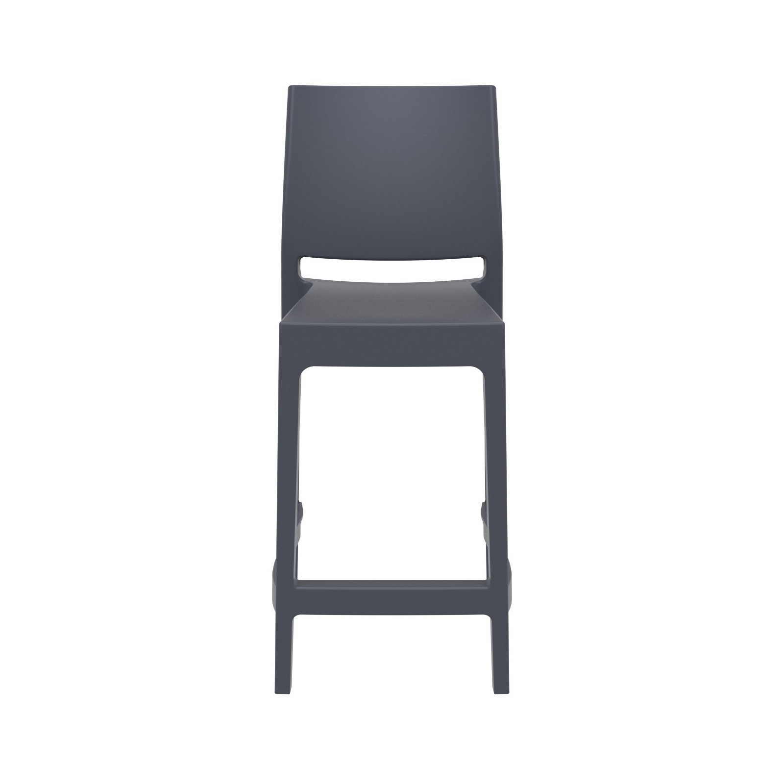 Adrienne Outdoor Bar Stool, Dark Gray, 25.5"